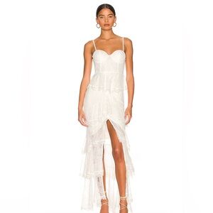 MAJORELLE Zelda Fitz Gown in Ivory